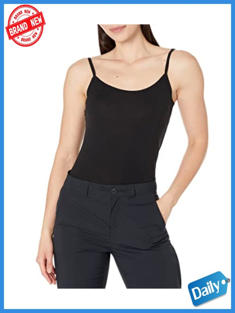 Merino Wool Tank Top with Adjustable Straps - Sleeveless Scoop Neck